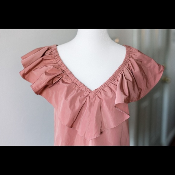 Express Ruffle V Neck Blouse - Picture 7 of 9